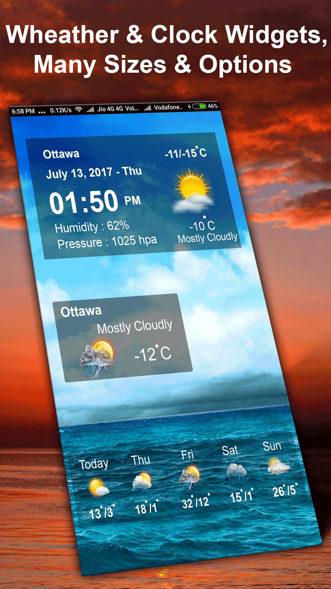 Live Rain wheather:Wheather Forecast Report Widget