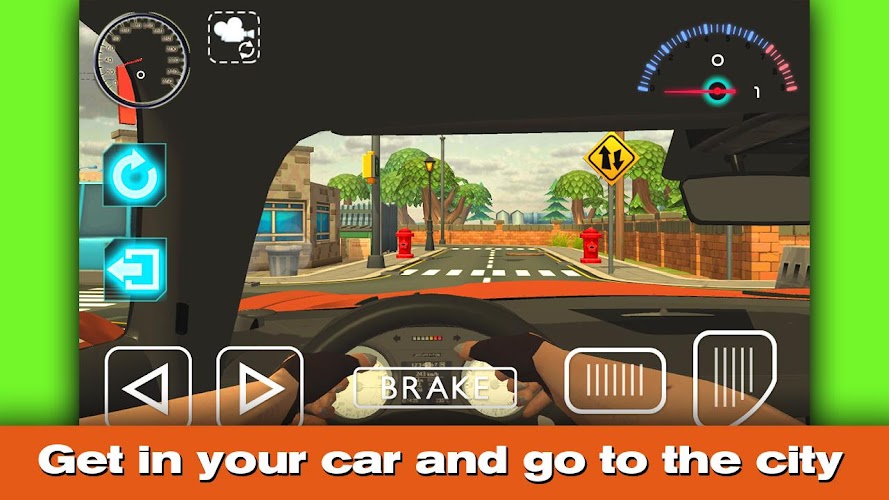Racing in car 3D