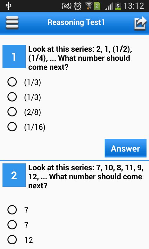 Reasoning Test