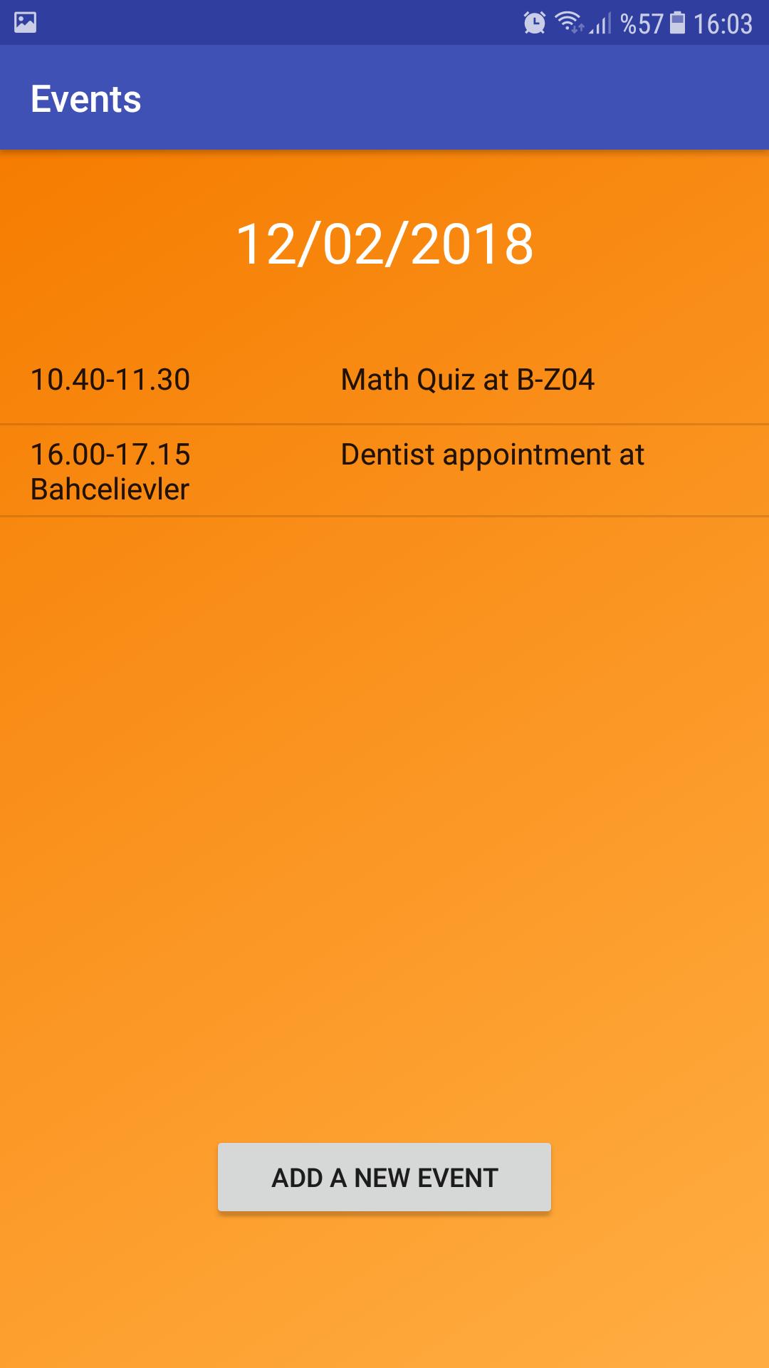 Bilkent Calendar
