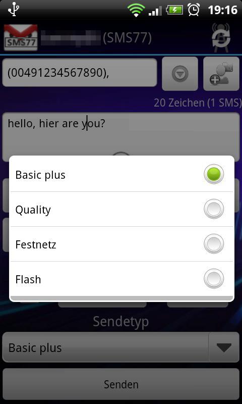SMSoIP SMS77 Plugin