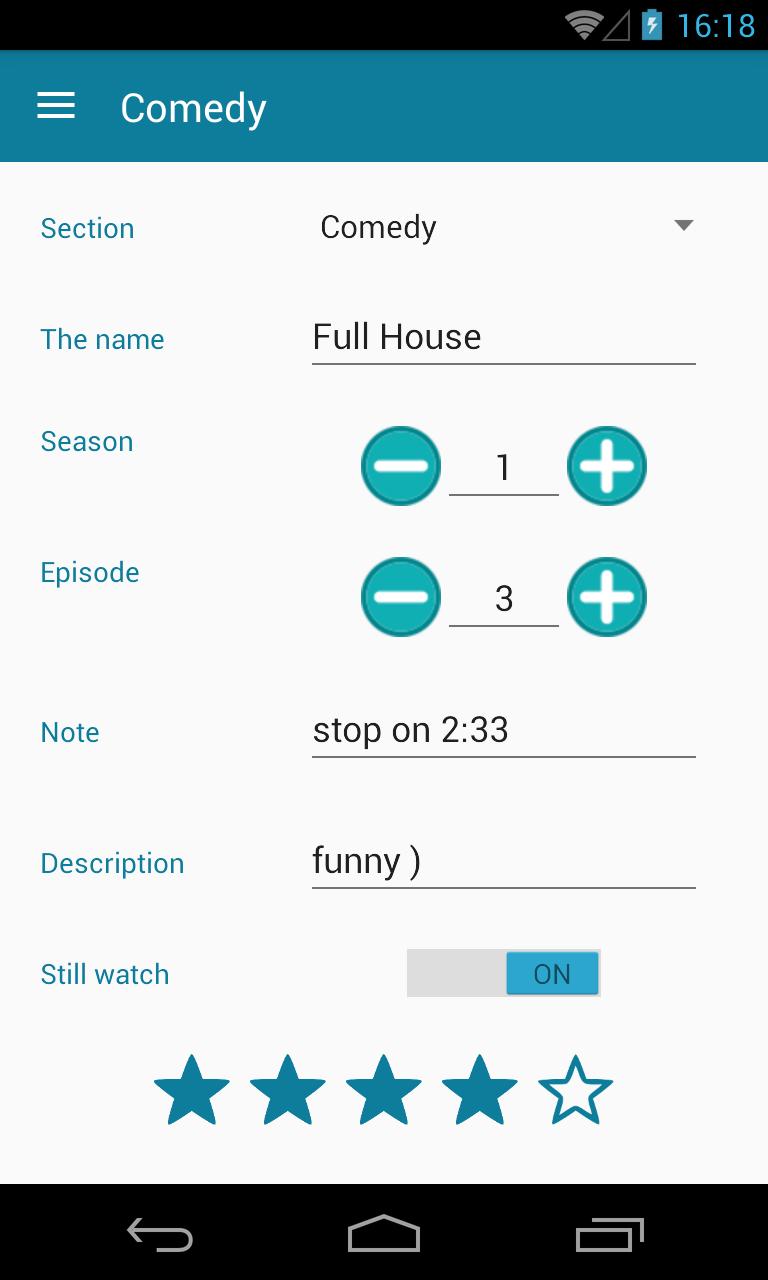 My TV Series note