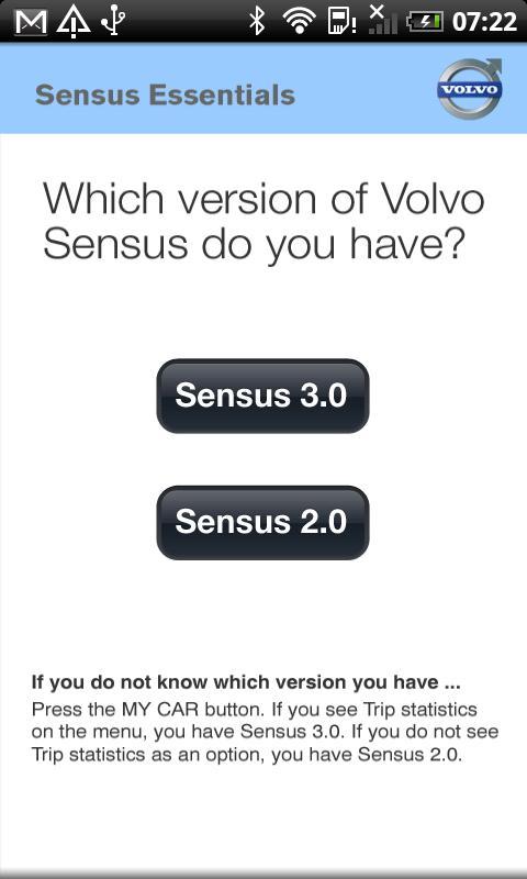 Volvo Sensus Quick Start Guide