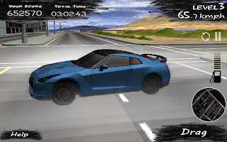 Blue Beamer Driving