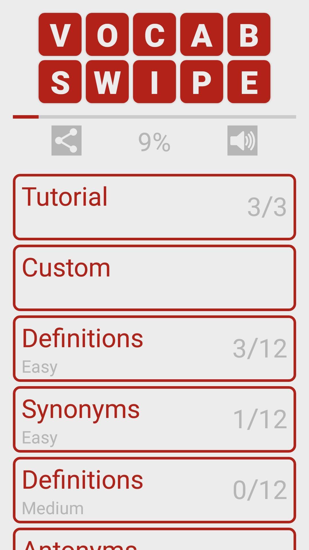 Vocab Swipe