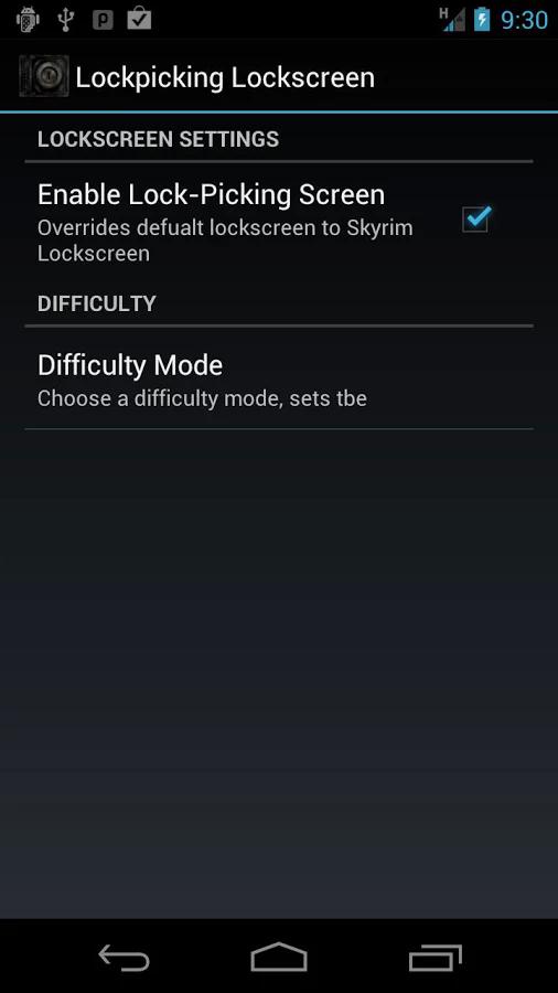 The Lockpicking Screen