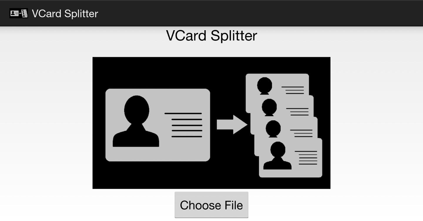 Vcard vcf Splitter