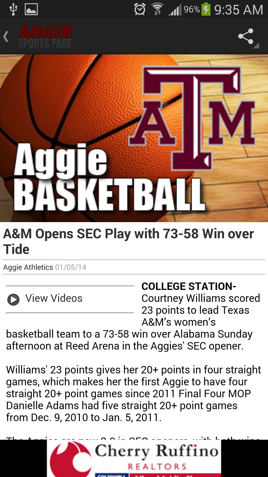 Aggie Sports Page