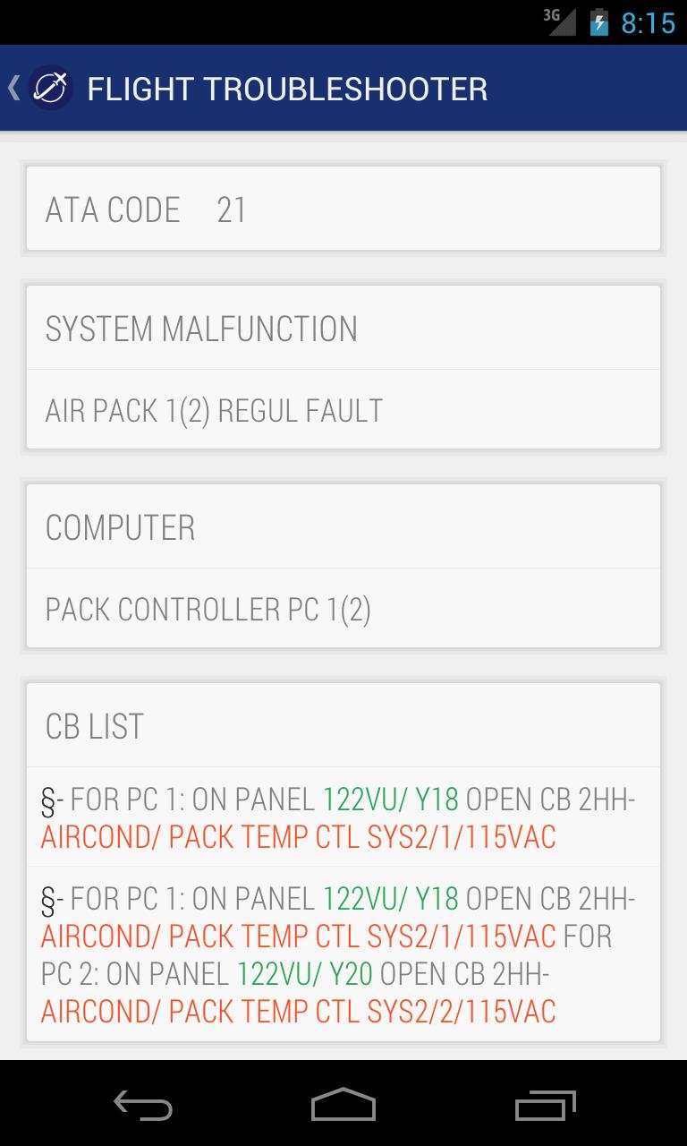 AIRCRAFT TROUBLE SHOOTER