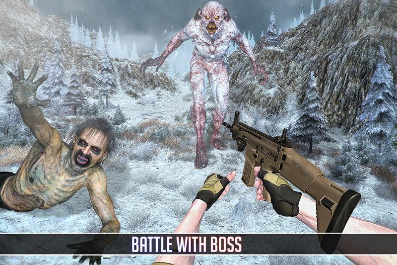 Dead Zombie Shooting Snow Battleground: FPS Game