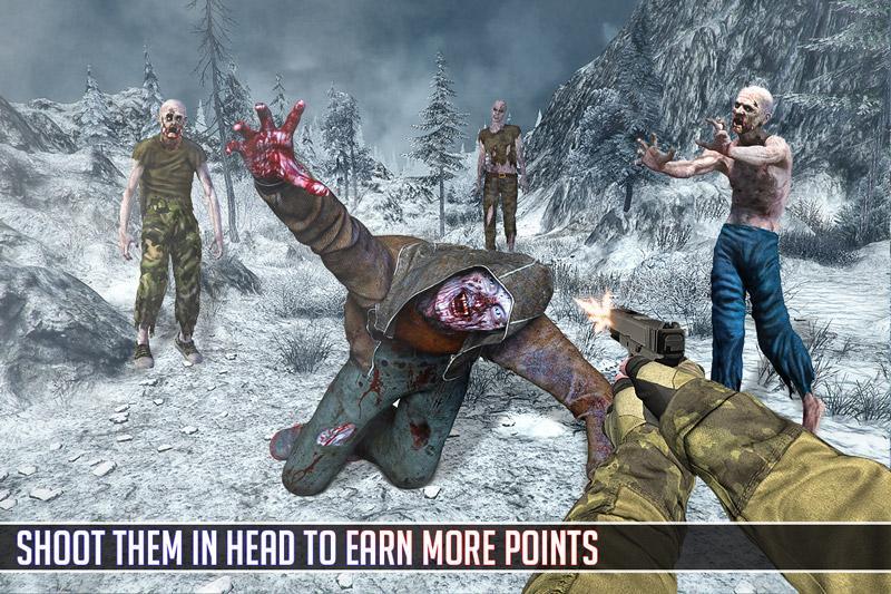 Dead Zombie Shooting Snow Battleground: FPS Game