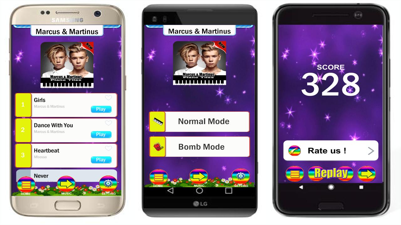 Marcus & Martinus Piano Game Tile