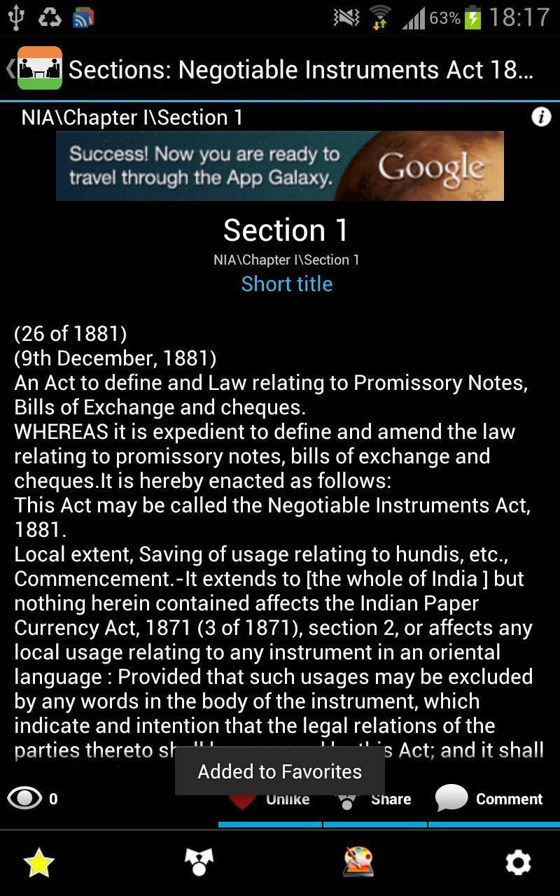 NIA Negotiable Instruments Act