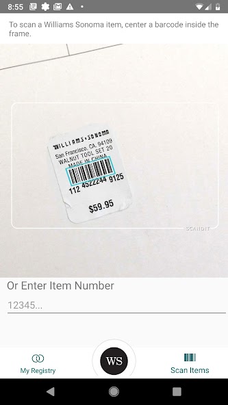 Williams Sonoma Registry