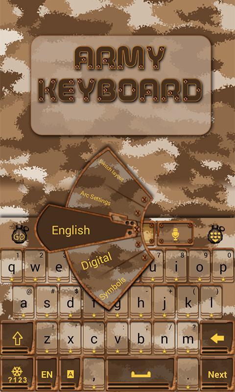 Army GO Keyboard Theme & Emoji