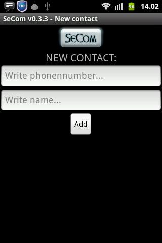 SeCom - encrypted messages