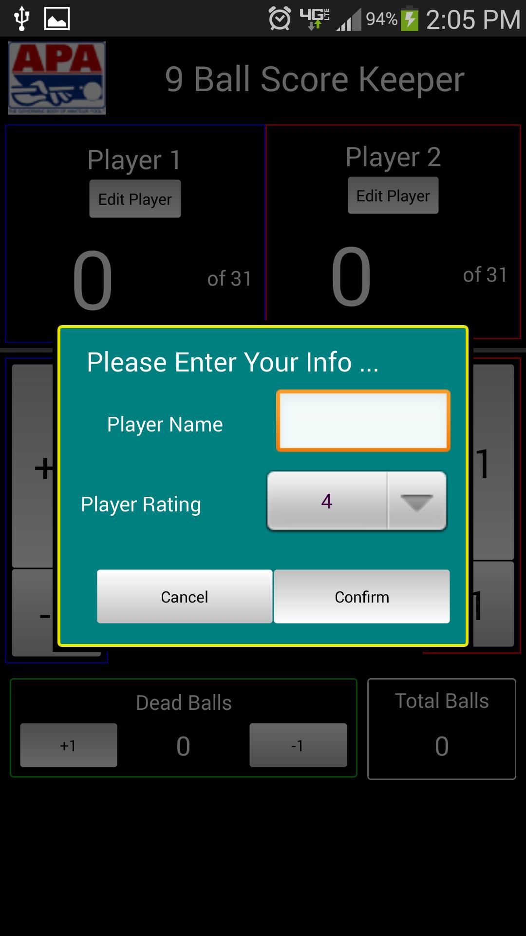 APA 9-Ball Scorer (Unofficial)