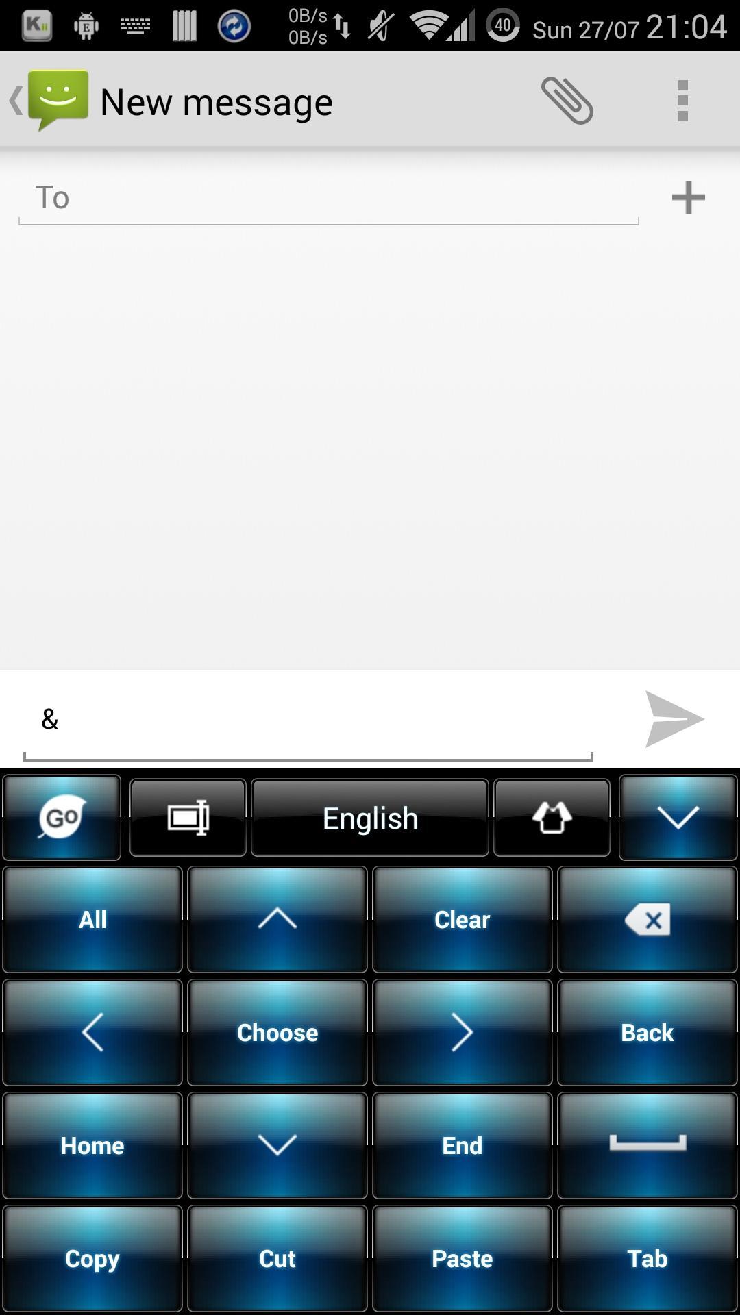 Blue Theme Skin for GO Keyboar