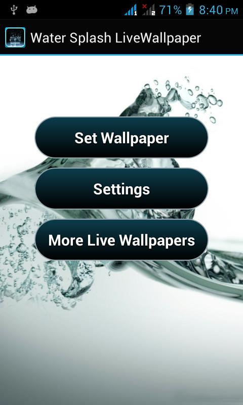 Water Splash Live Wallpaper