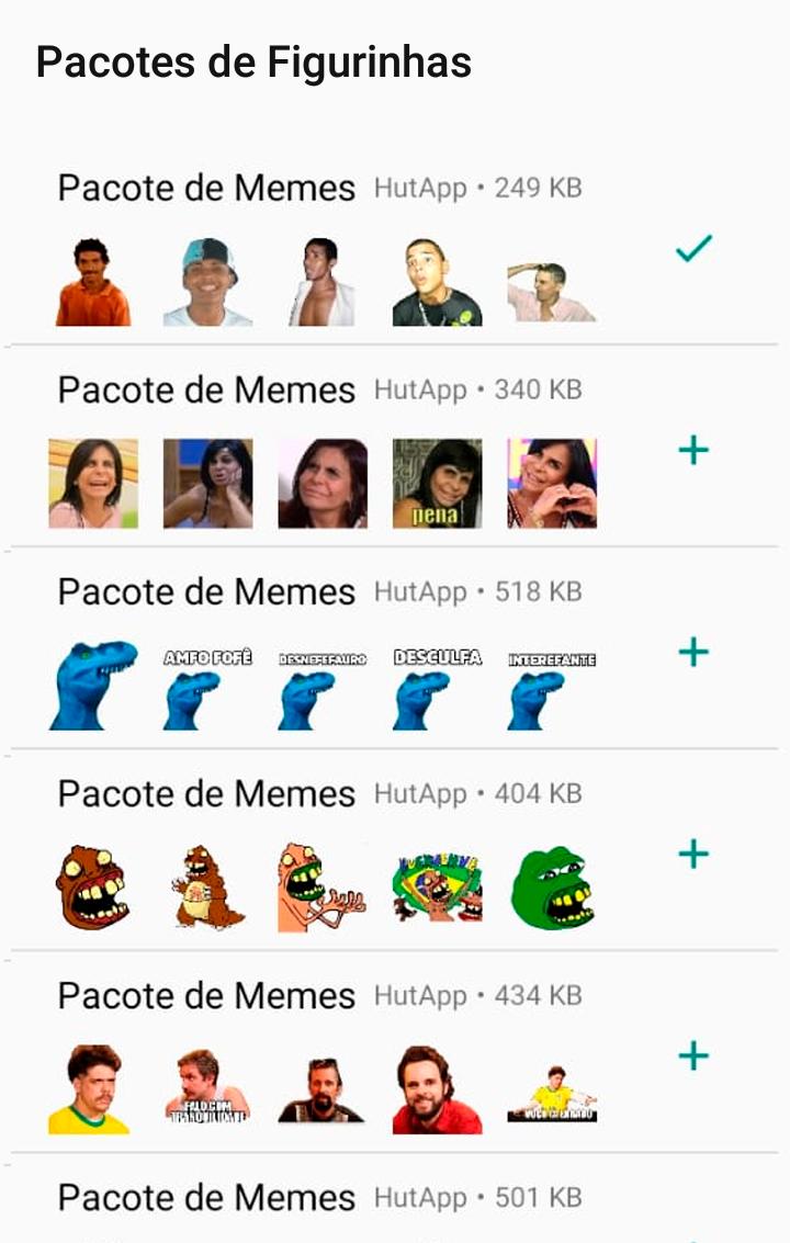 Figurinhas para WhatsApp Memes