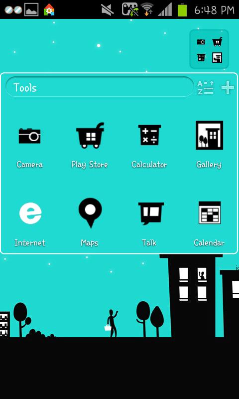 Shadow go launcher theme