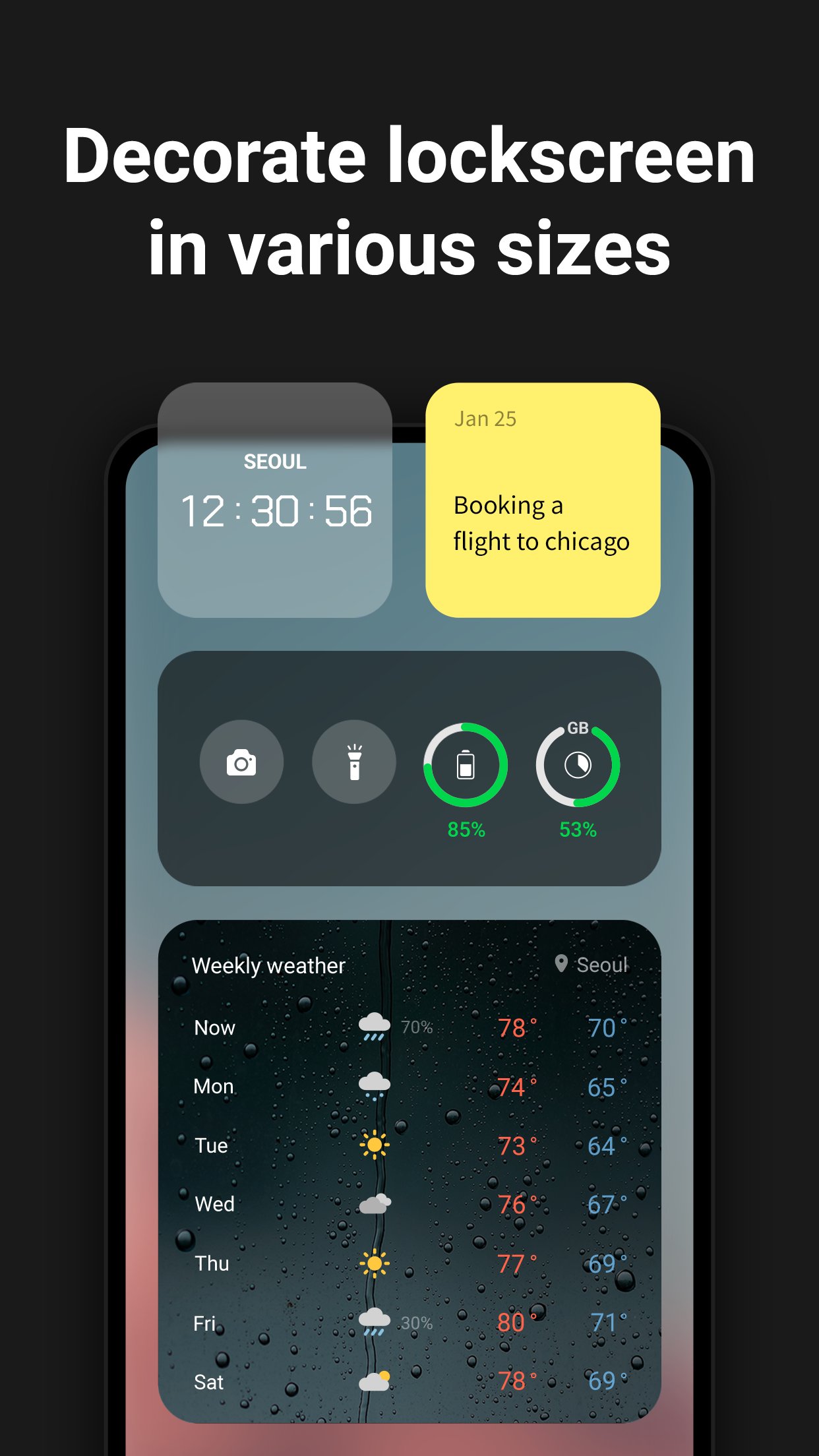 Lockscreen Widget - Weather