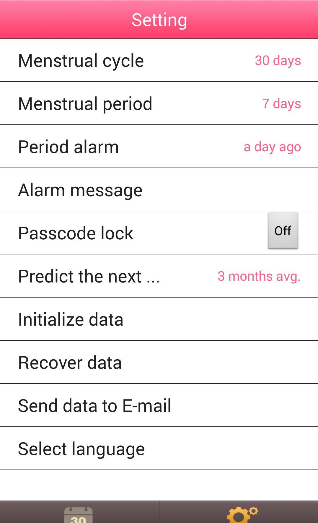 Menstrual Calendar(M.Calendar)