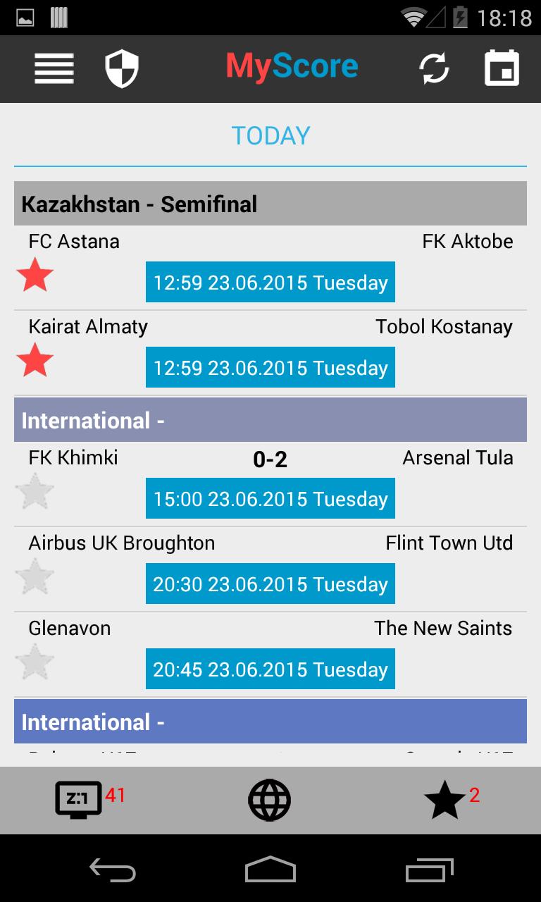 MyScore Football LiveScore