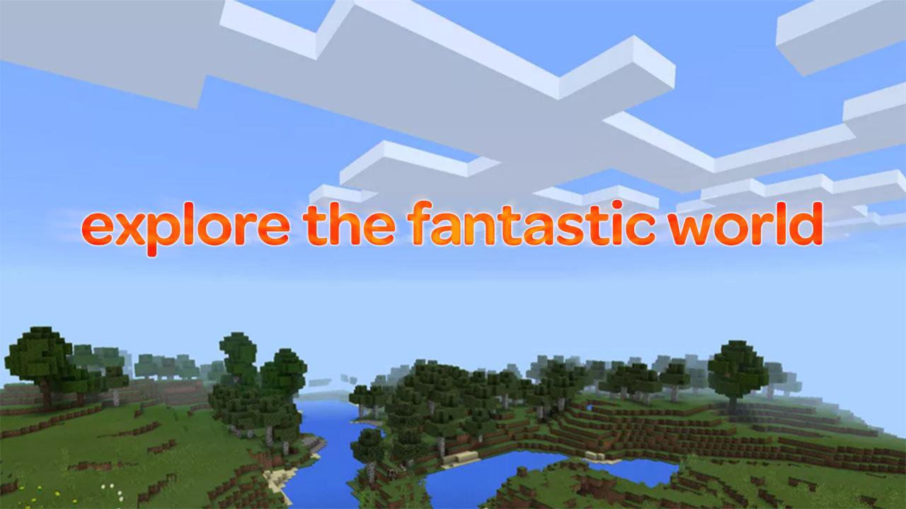 Lucky in craft: Building adventure block