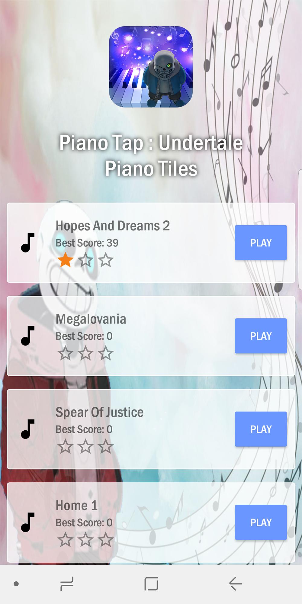 Tap Piano :  Undertale Piano Tiles
