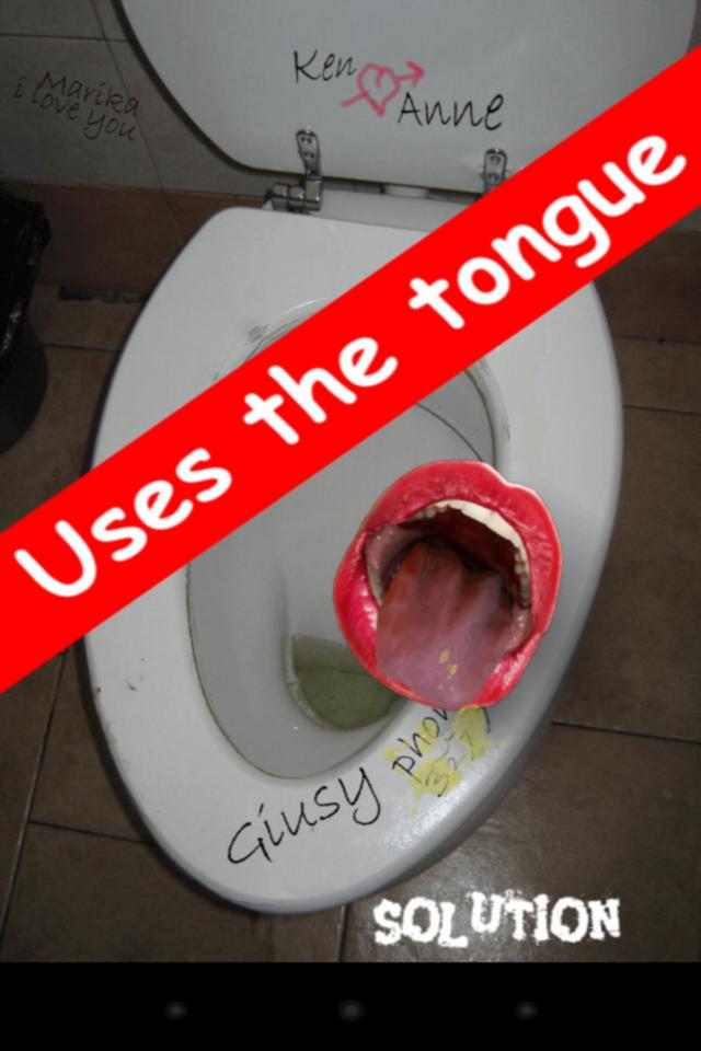 Lick Poop and toilet
