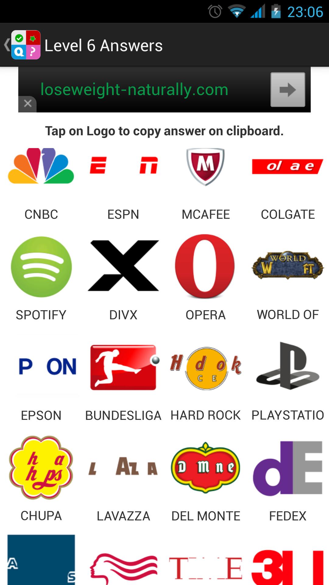 Answers of Logo Quiz