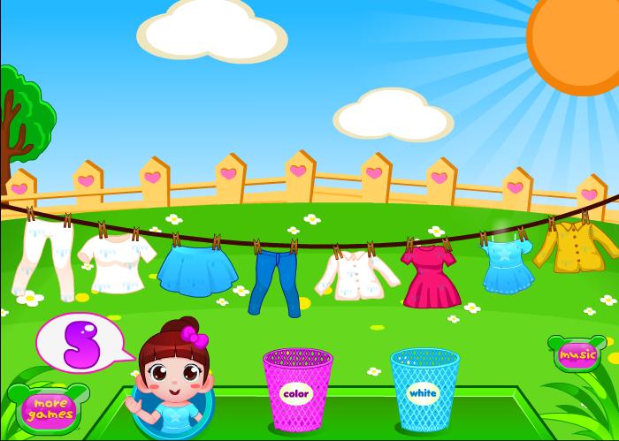Room laundry games for girls