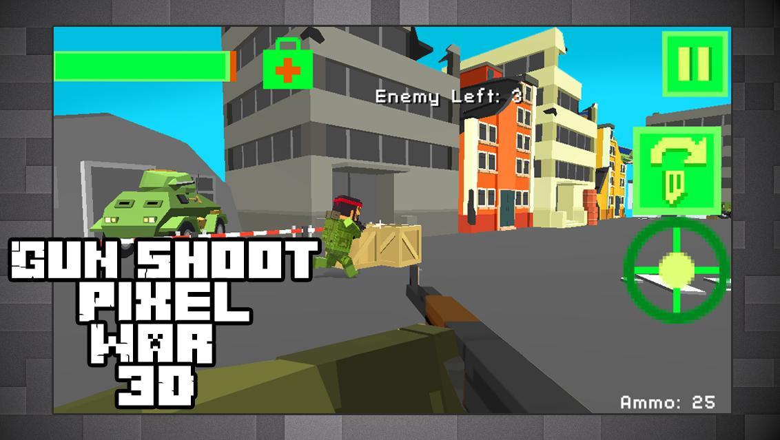 Gun Shoot - Pixel War 3D
