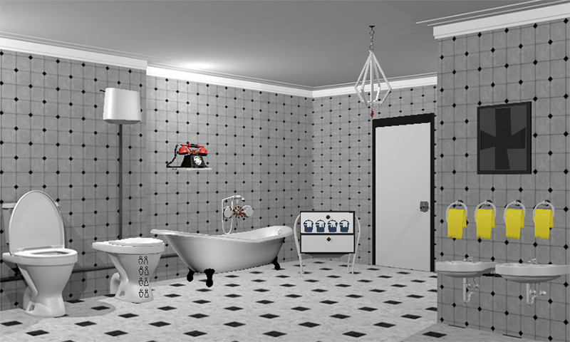 3D Escape Messy Bathroom