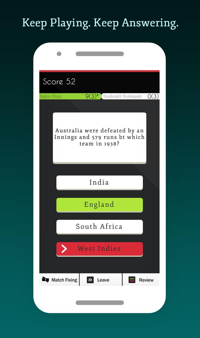 Cricket Quiz Multiplayer 2017