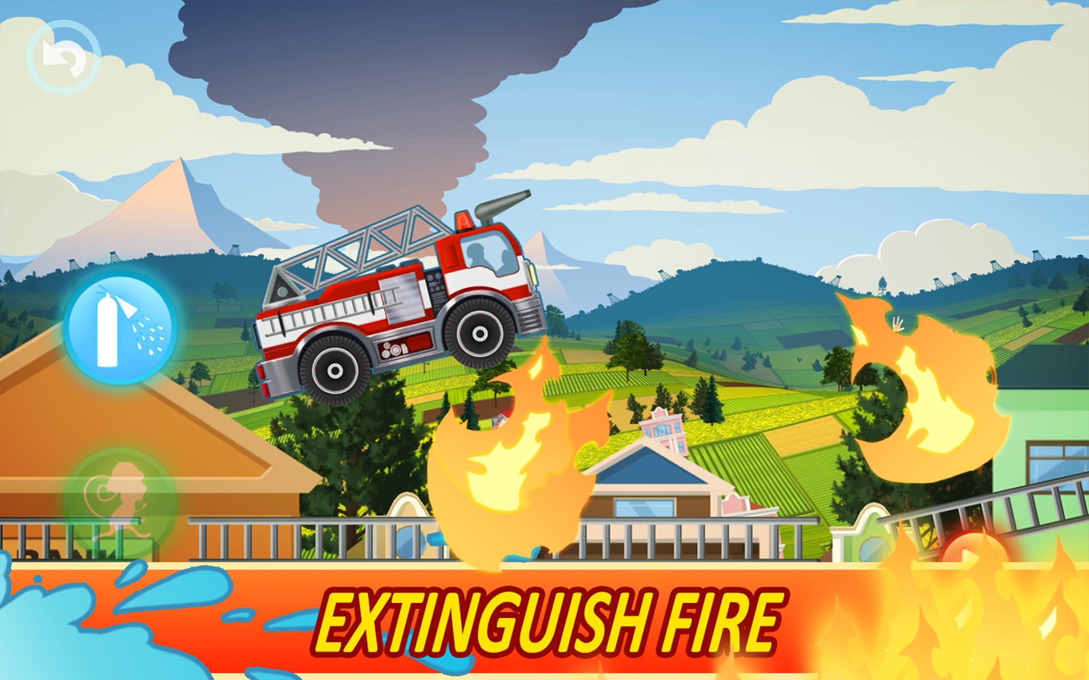 Fire Fighters Racing: Fireman Drives Fire Truck