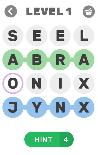 Pokemon Word Search