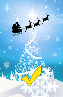 Santa  snow skater