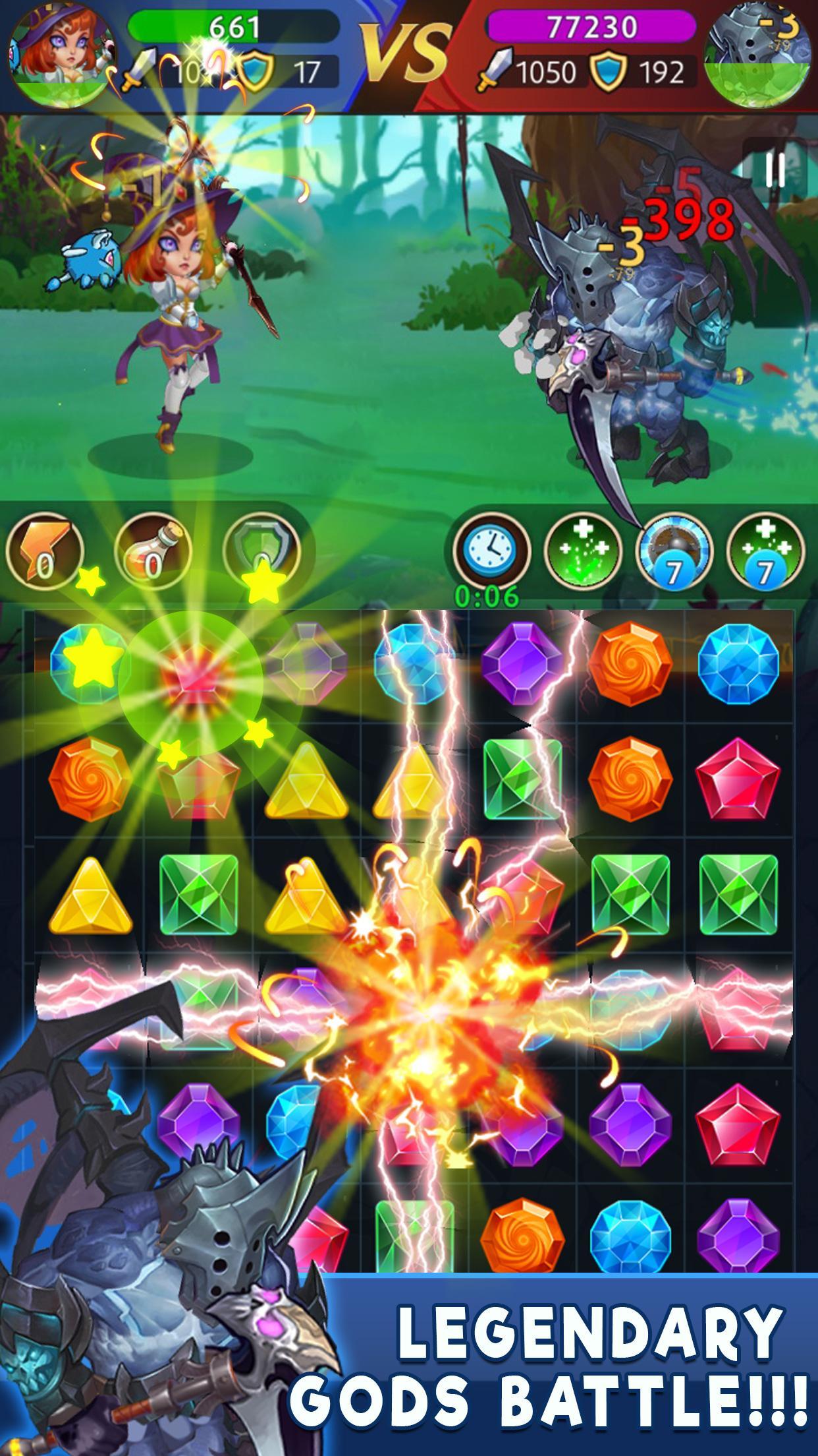 Match 3 Puzzle RPG - War of Hero - Dungeon Battle