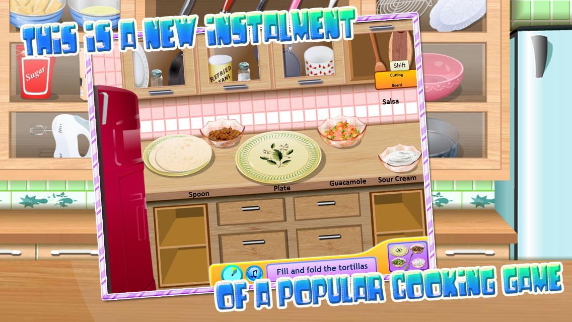 Girls cooking game - Burritos