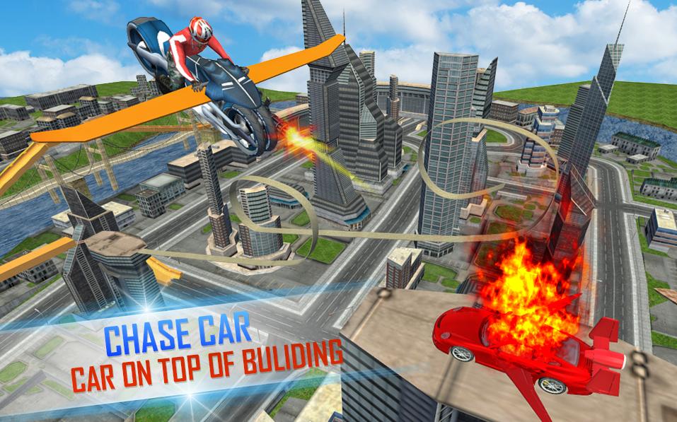 Futuristic Flying Moto Racing