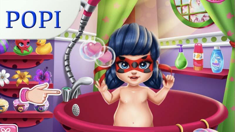 Ladybug Baby Bath