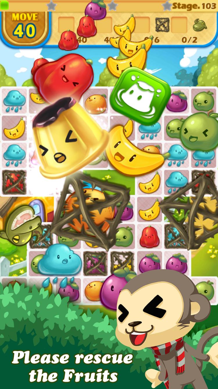 Monkey Fruits Crush : Match 3