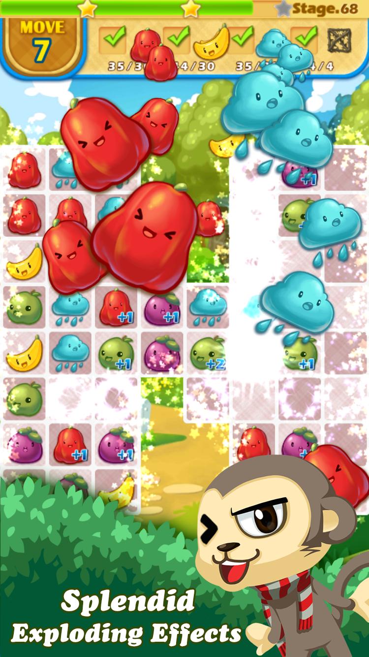 Monkey Fruits Crush : Match 3