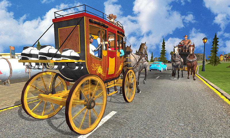 Horse Taxi City School Ride