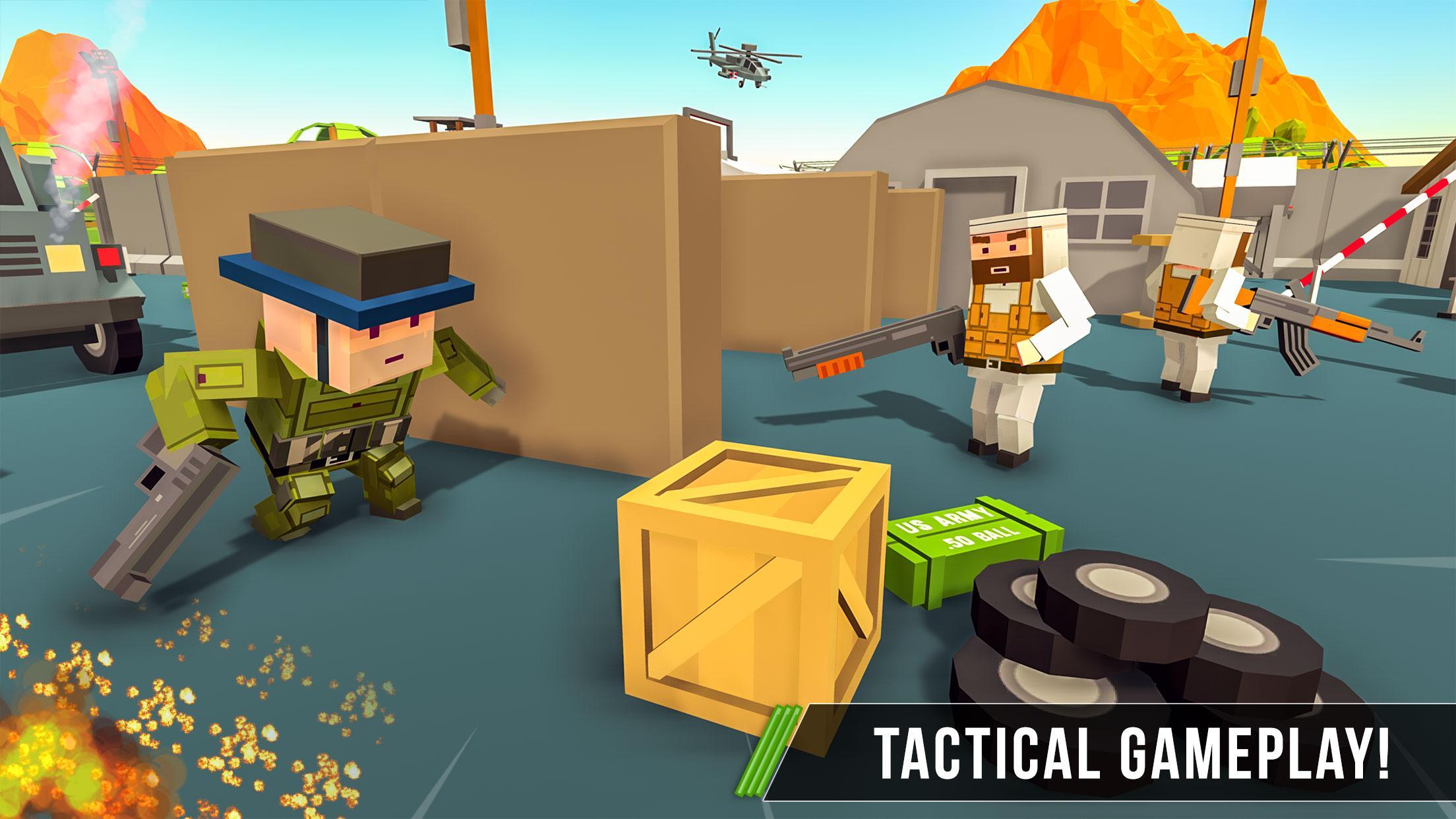 Blocky Army Base:Modern War Cr
