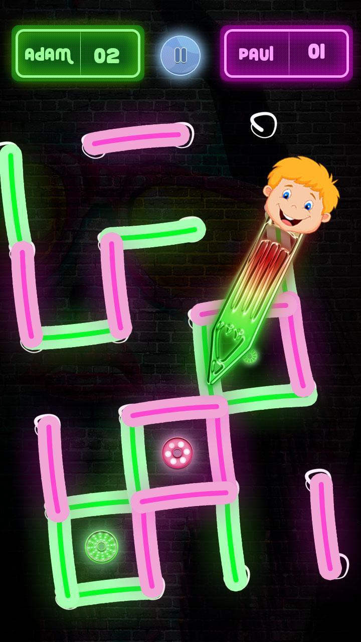 Glow Dot and Boxes