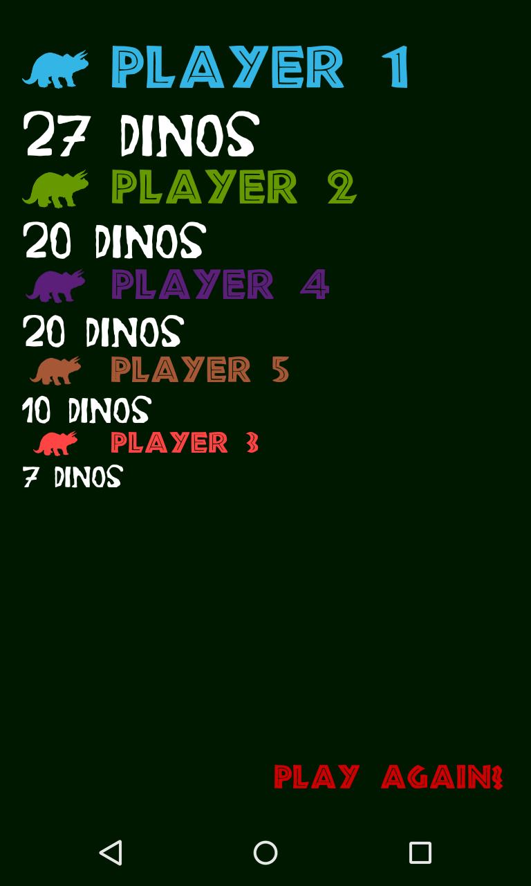 Scorekeeper for Dino Hunt Dice