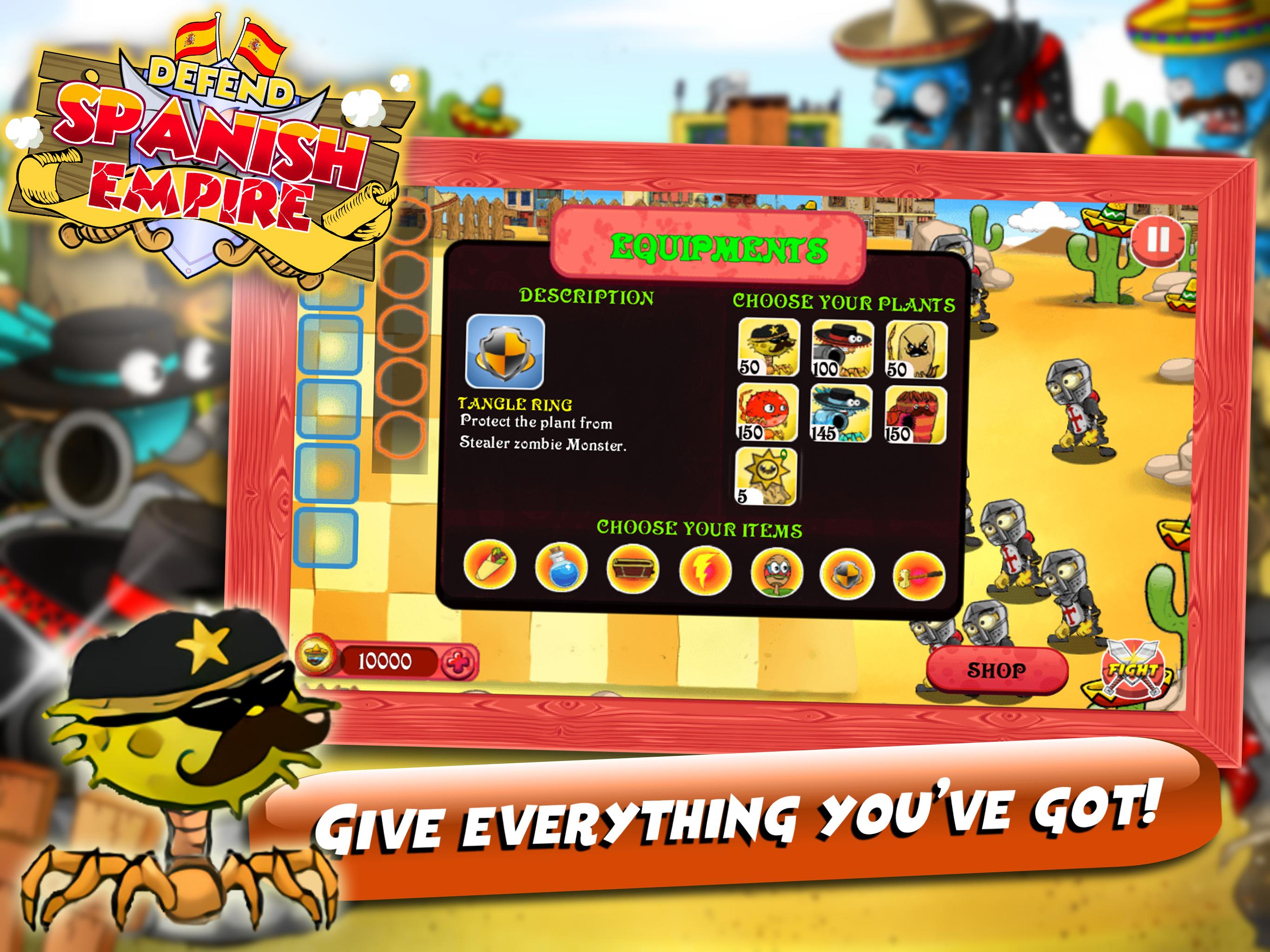Defend Spanish Empire PvZ: Zombie Attack Warfare